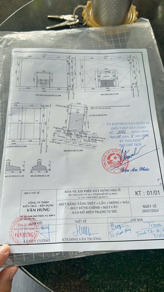 Hồ sơ xin giấy phép xây dựng phường Thới An